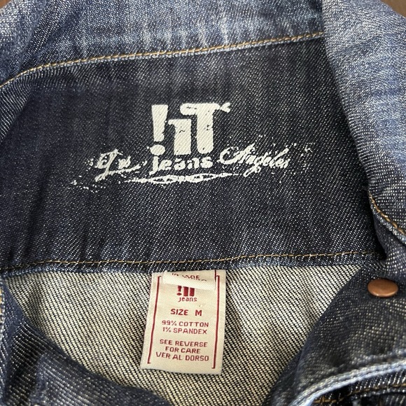 !iT Jeans Los Angeles Distressed Denim Jacket Women's‎ Size Medium Super Cute! - Picture 5 of 6